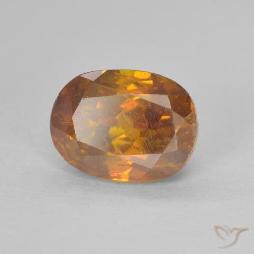 Esfalrita Naranja oscuro natural de 2.08 ct, Ovalada, SI-I1