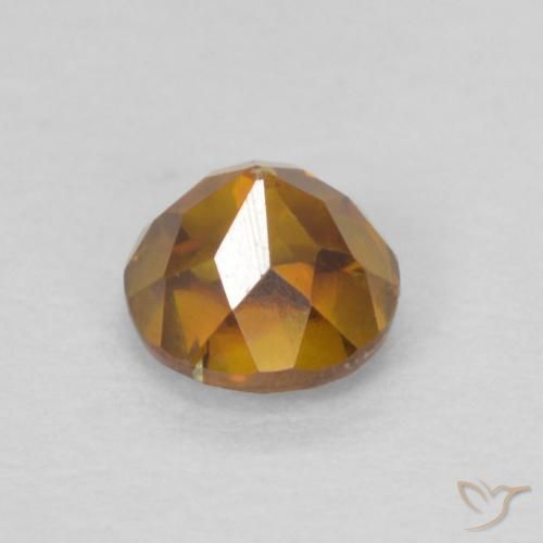 Esfalrita Naranja marrón natural de 0.46 ct, Redondo, SI-I1