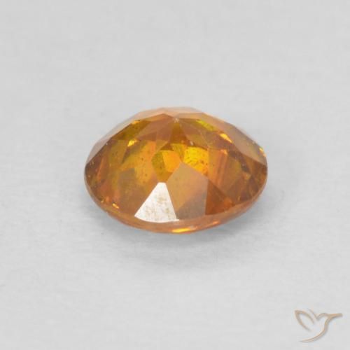 Esfalrita Naranja medio natural de 0.38 ct, Redondo, SI-I1