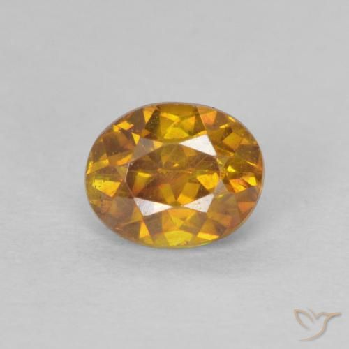 0.83ct Natural Naranja terroso esfalerita, Ovalada, SI-I1