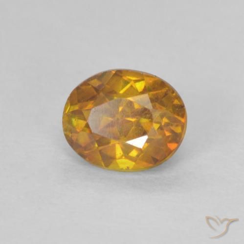 Esfalrita Naranja terroso natural de 0.83 ct, Ovalada, SI-I1