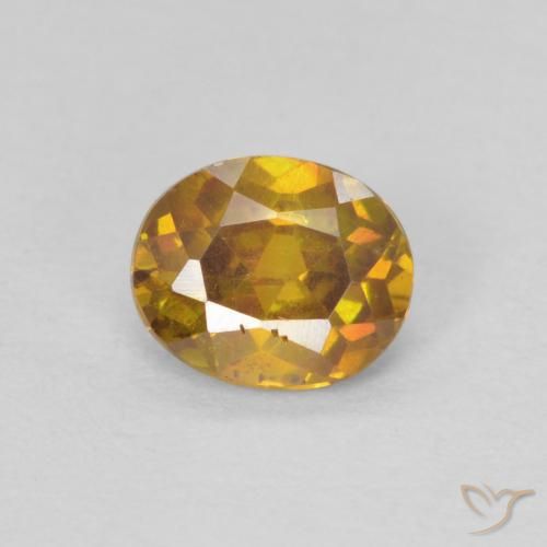 0.62ct Natural Naranja terroso esfalerita, Ovalada, SI-I1