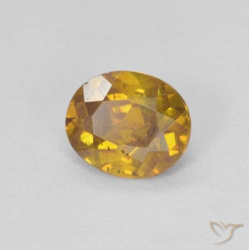 Esfalrita Naranja terroso natural de 0.62 ct, Ovalada, SI-I1