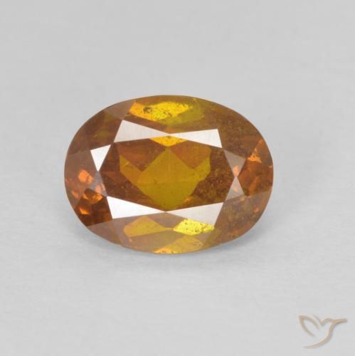 1.48ct Natural Naranja oscuro esfalerita, Ovalada, SI-I1