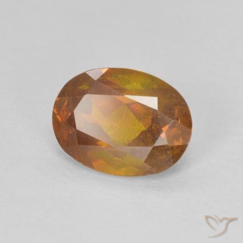 Esfalrita Naranja oscuro natural de 1.48 ct, Ovalada, SI-I1