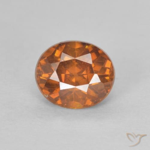 0.93ct Natural Naranja oscuro esfalerita, Ovalada, SI-I1