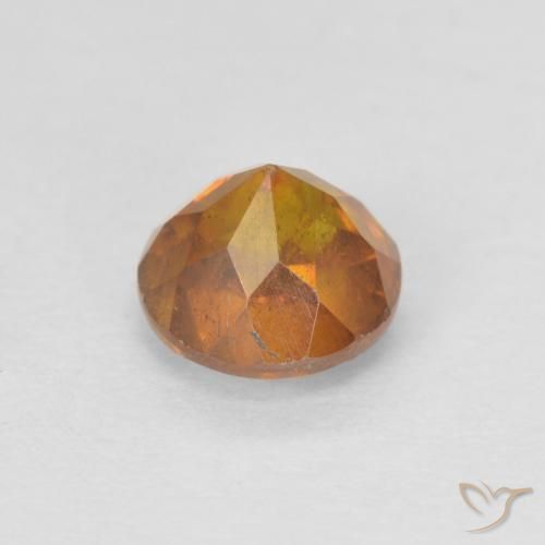 Esfalrita Naranja sidra natural de 0.94 ct, Redondo, SI-I1