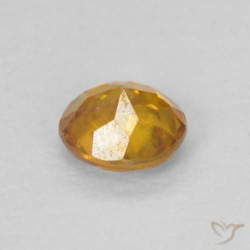 Esfalerita naranja natural de 0,20 ct, corte redondo, SI-I1