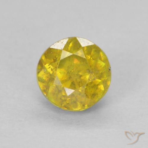 0.55ct Natural Amarillo cyber esfalerita, Redondo, VS-SI