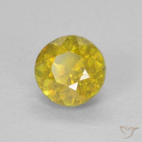 Esfalrita Amarillo cyber natural de 0.55 ct, Redondo, VS-SI