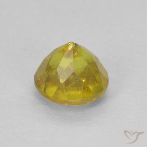 Esfalrita Amarillo cyber natural de 0.55 ct, Redondo, VS-SI