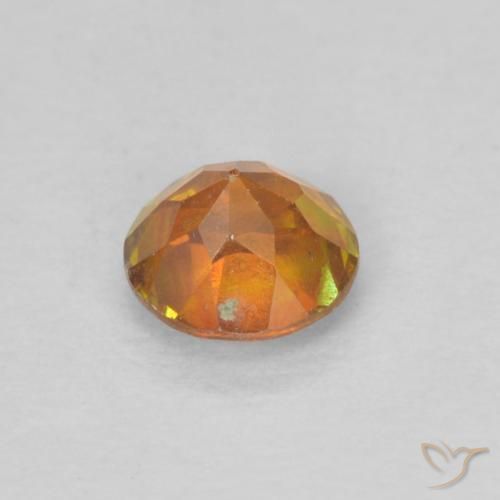 Esfalrita Naranja claro natural de 0.32 ct, Redondo, VS-SI