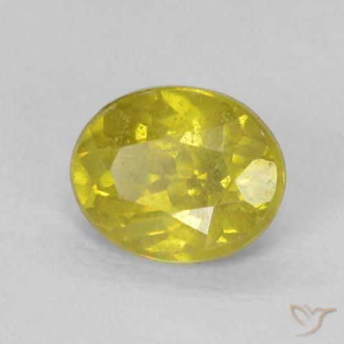 Esfalrita Amarillo medio natural de 0.59 ct, Ovalada, VS-SI