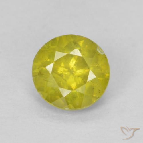 0.44ct Natural Pineapple yellow esfalerita, Redondo, SI-I1