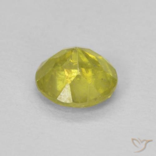 Esfalrita Pineapple yellow natural de 0.44 ct, Redondo, SI-I1