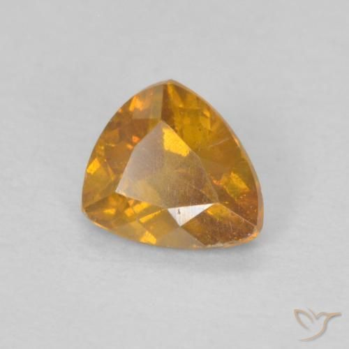 Esfalrita Dorado naranja natural de 0.32 ct, Trillón, VS-SI