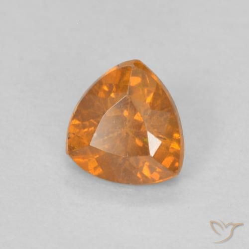 Esfalrita Naranja oscuro natural de 0.38 ct, Trillón, VS-SI