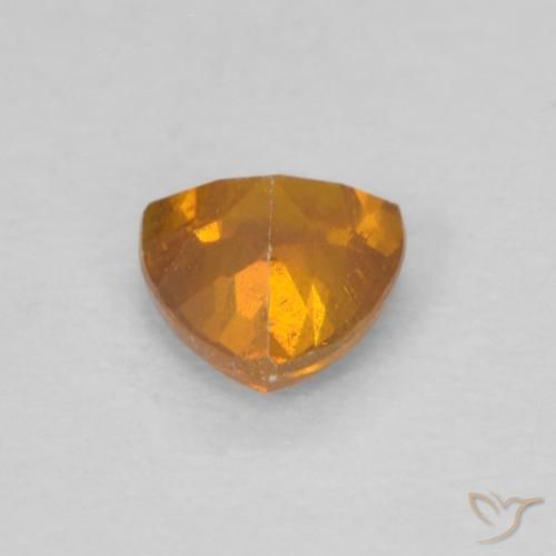 Esfalrita Naranja oscuro natural de 0.38 ct, Trillón, VS-SI