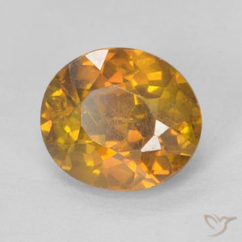 Esfalrita Marrón-oro natural de 1.43 ct, Ovalada, VS-SI