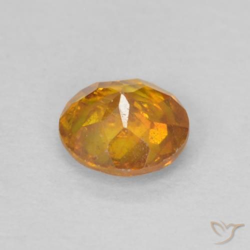 Esfalrita Naranja albaricoque natural de 0.48 ct, Redondo, SI-I1