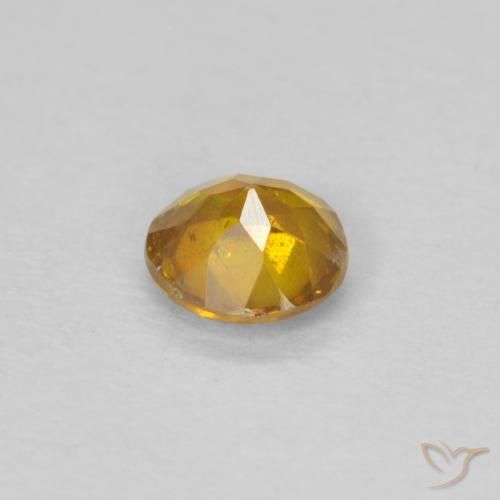 Esfalrita Naranja miel natural de 0.24 ct, Redondo, SI-I1