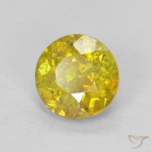Esfalrita Amarillo medio natural de 0.77 ct, Redondo, SI-I1