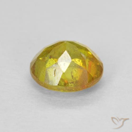 Esfalrita Amarillo medio natural de 0.77 ct, Redondo, SI-I1