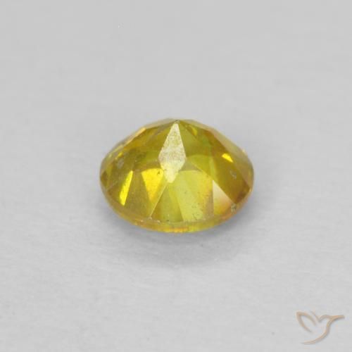 Esfalrita Amarillo amarronado natural de 0.33 ct, Redondo, SI-I1