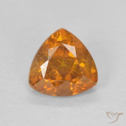 0.66ct Natural Naranja medio esfalerita, Trillón, SI-I1