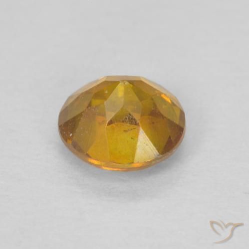 esfalerita Naranja miel natural de 0.51 ct, Redondo, SI-I1