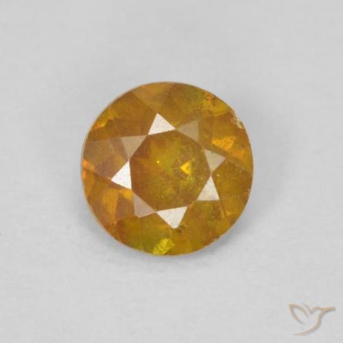 0.45ct Natural Naranja miel esfalerita, Redondo, SI-I1
