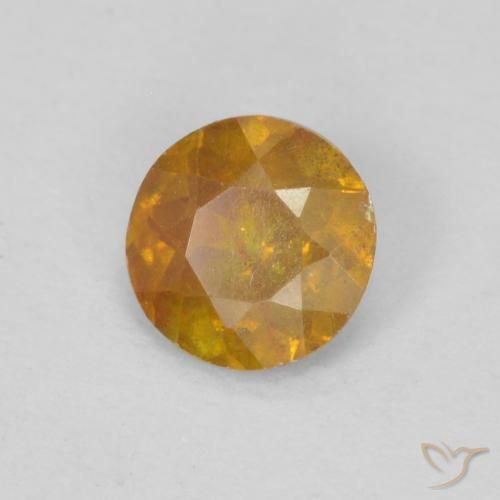 Esfalrita Naranja miel natural de 0.45 ct, Redondo, SI-I1