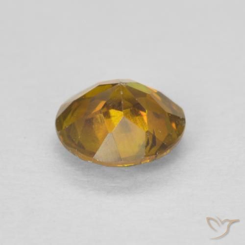 Esfalrita Marrón naranja natural de 0.64 ct, Redondo, SI-I1