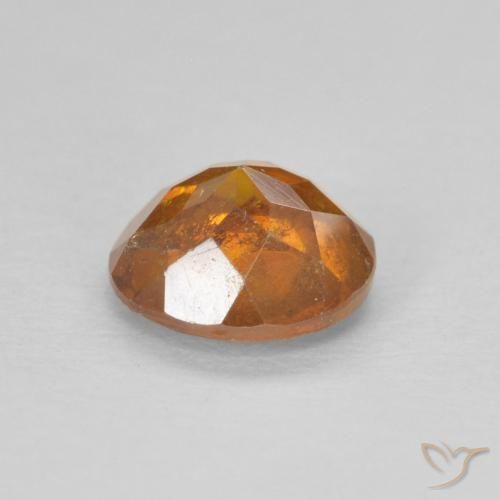 Esfalrita Naranja oscuro natural de 1.12 ct, Redondo, SI-I1