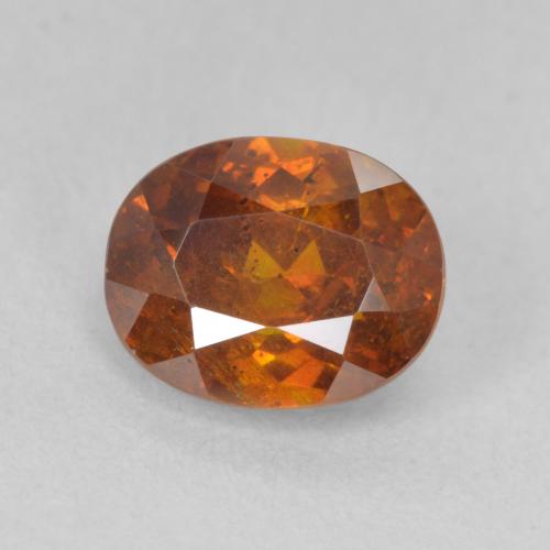 2.17ct Natural Naranja oscuro esfalerita, Ovalada, SI-I1