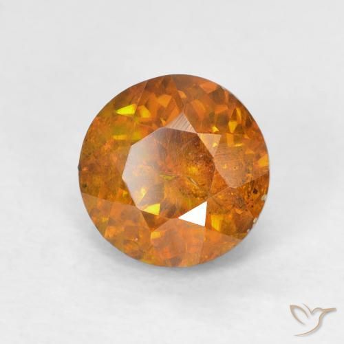 Esfalrita Naranja medio natural de 1.94 ct, Redondo, I1