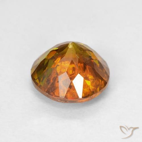 Esfalrita Naranja medio natural de 1.94 ct, Redondo, I1