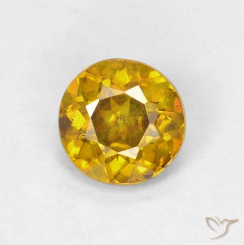 0.71ct Natural Naranja albaricoque Esfalrita, Redondo, VS-SI