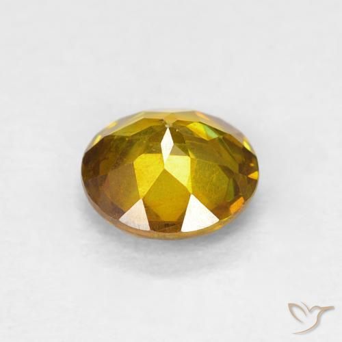 Esfalrita Naranja albaricoque natural de 0.71 ct, Redondo, VS-SI