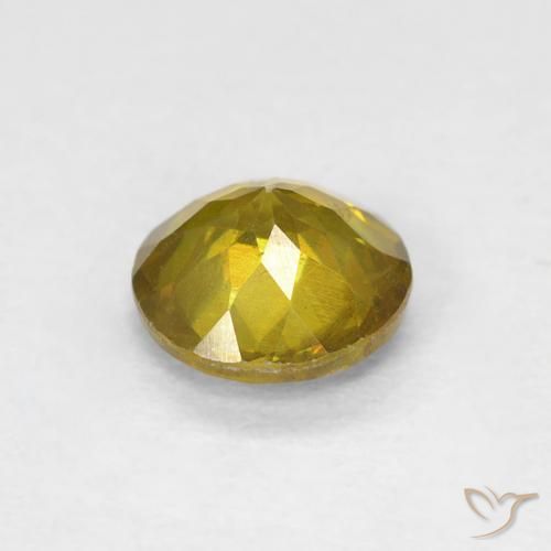 Esfalrita Amarillo medio natural de 0.91 ct, Redondo, VS-SI