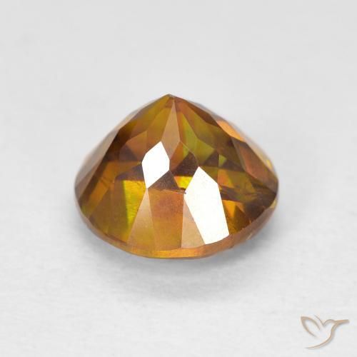 Esfalrita Medium Dark-Orange natural de 2.27 ct, Redondo, SI-I1