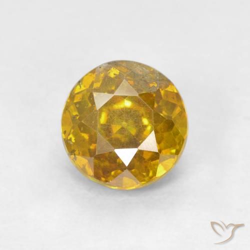 Esfalrita Amarillo miel natural de 1.22 ct, Redondo, SI-I1