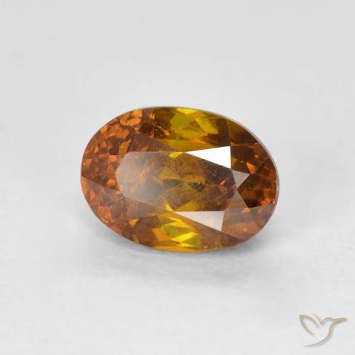 Esfalrita Naranja marrón natural de 1.63 ct, Ovalada, SI-I1