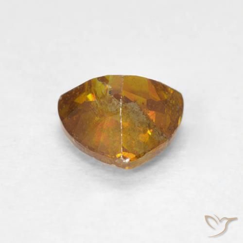 Esfalrita Naranja terroso natural de 0.80 ct, Trillón, VS-SI