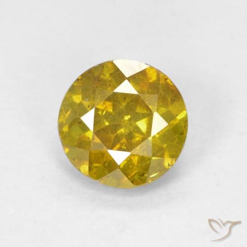 1.31ct Natural Dorado amarillento esfalerita, Redondo, SI