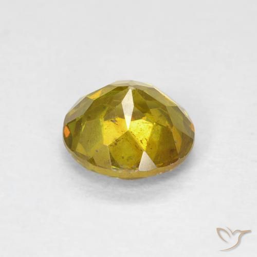 Esfalrita Dorado amarillento natural de 1.31 ct, Redondo, SI