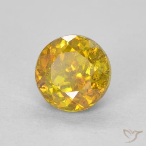 Esfalrita Amarillo medio natural de 0.67 ct, Redondo, SI-I1