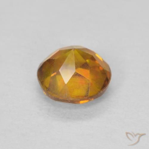 Esfalrita Naranja albaricoque natural de 0.45 ct, Redondo, SI-I1