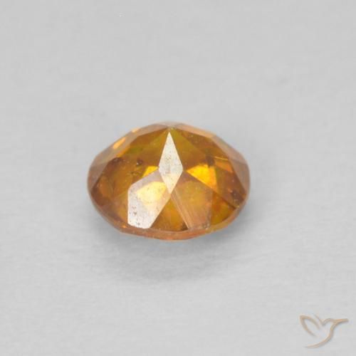 Esfalrita Naranja medio natural de 0.32 ct, Redondo, SI-I1