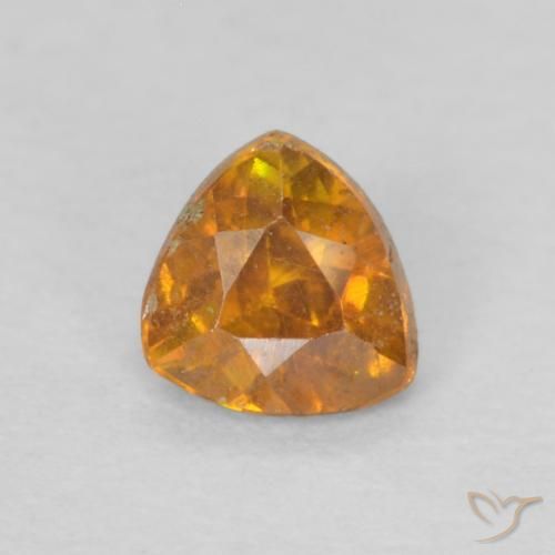 0.22ct Natural Naranja oscuro Esfalrita, Trillón, SI-I1